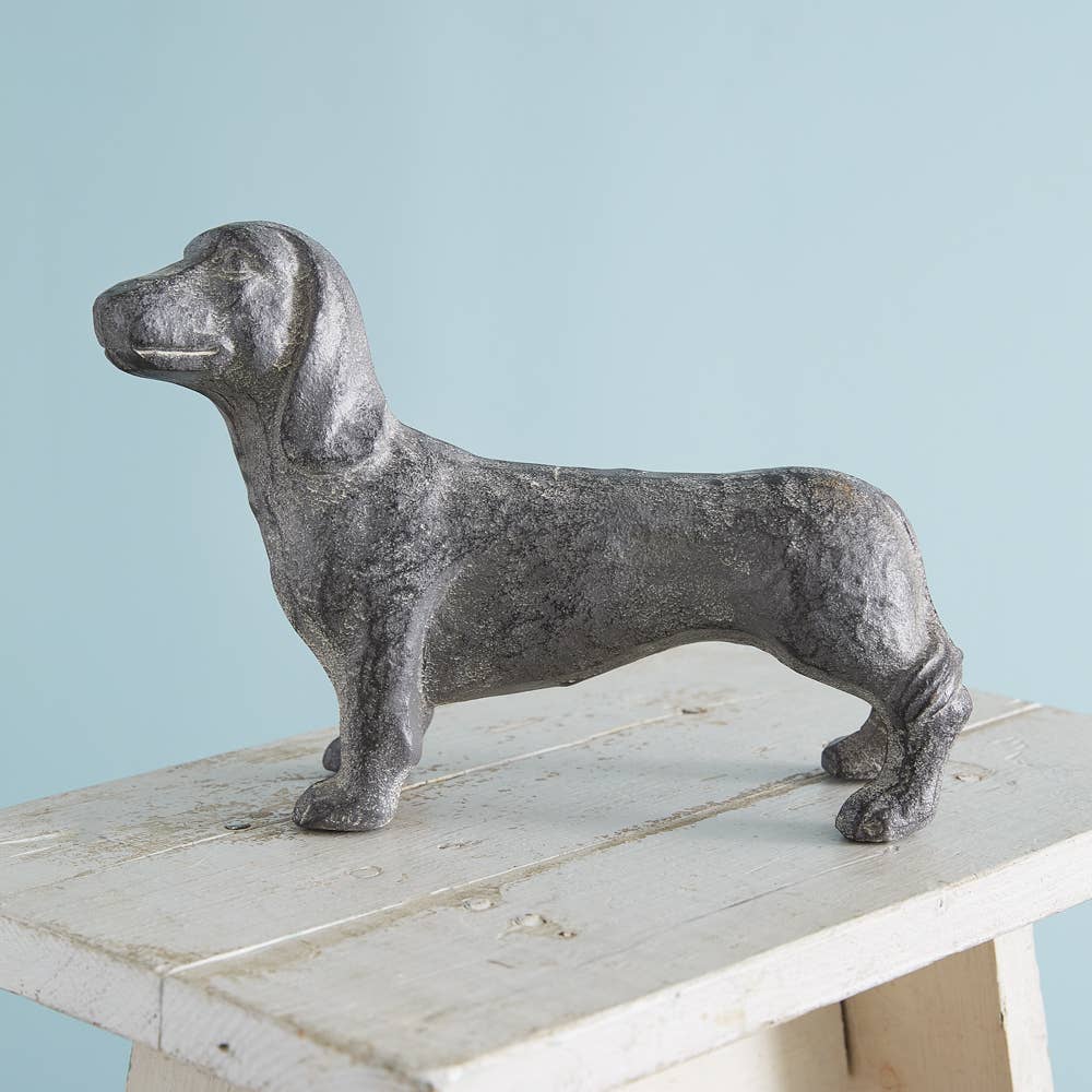 “Loyal Companion – Cast Iron Dachshund Figurine”