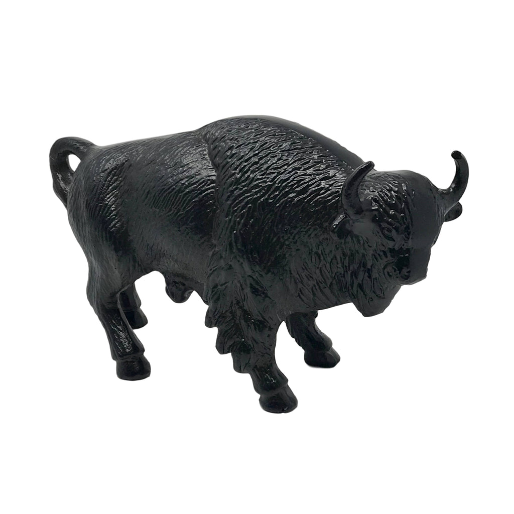 Cast Aluminum Buffalo Table Figure- Coffee Bean