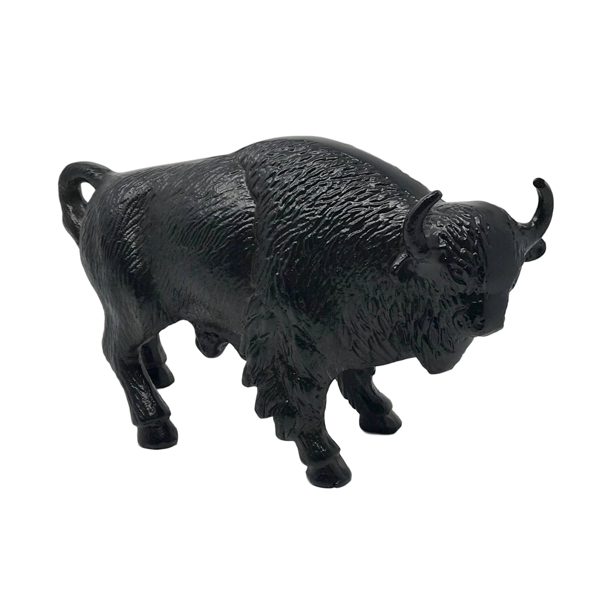 Cast Aluminum Buffalo Table Figure- Coffee Bean