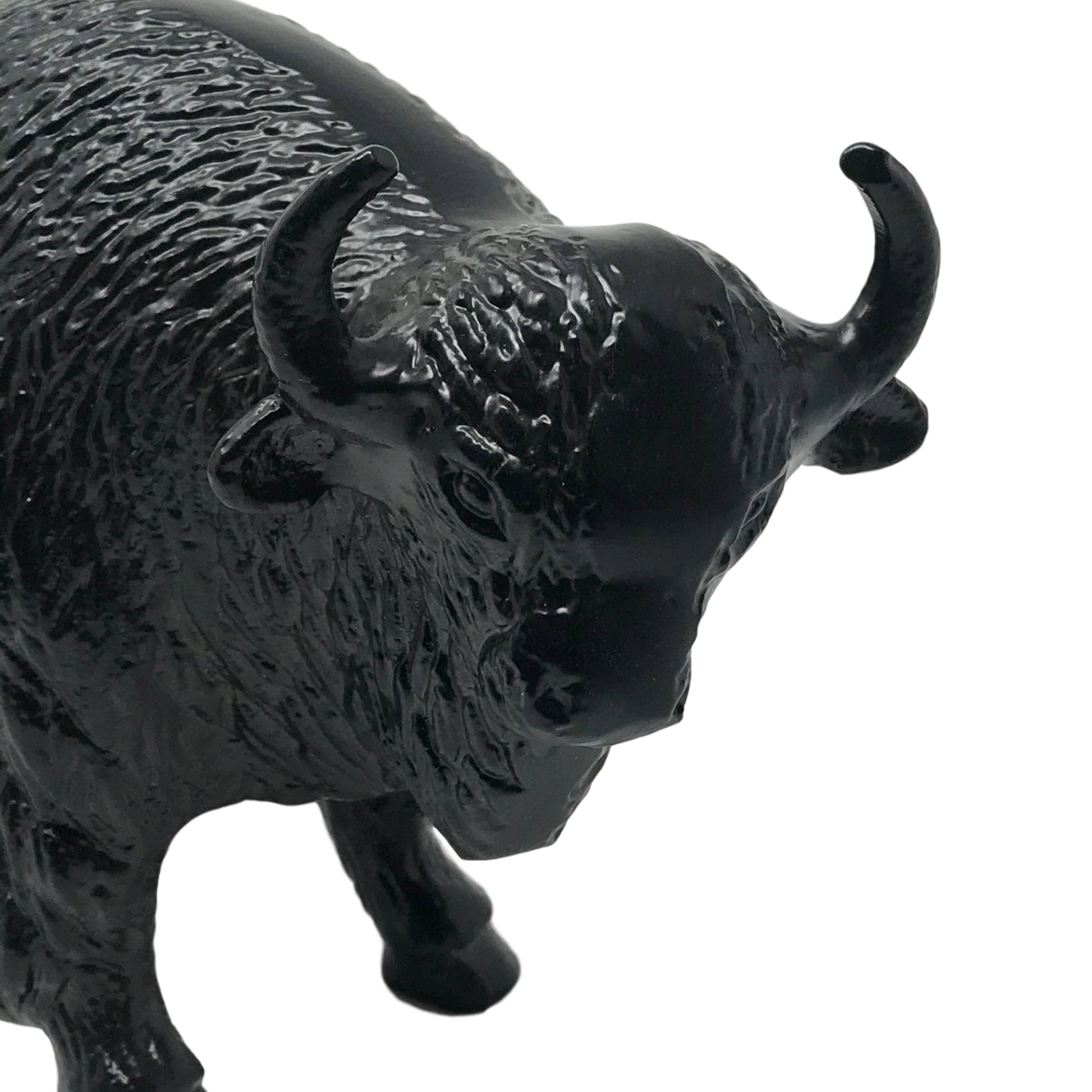 Cast Aluminum Buffalo Table Figure- Coffee Bean