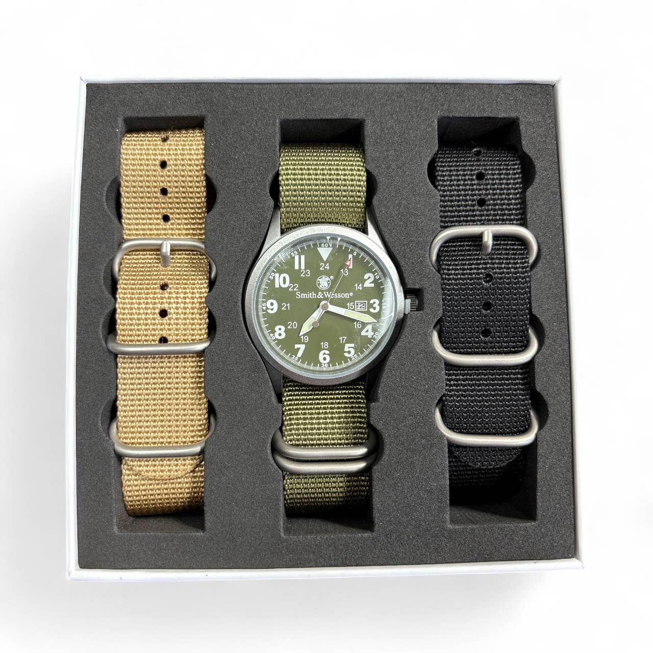 42MM OD Military Watch- 3 Nato Military Straps