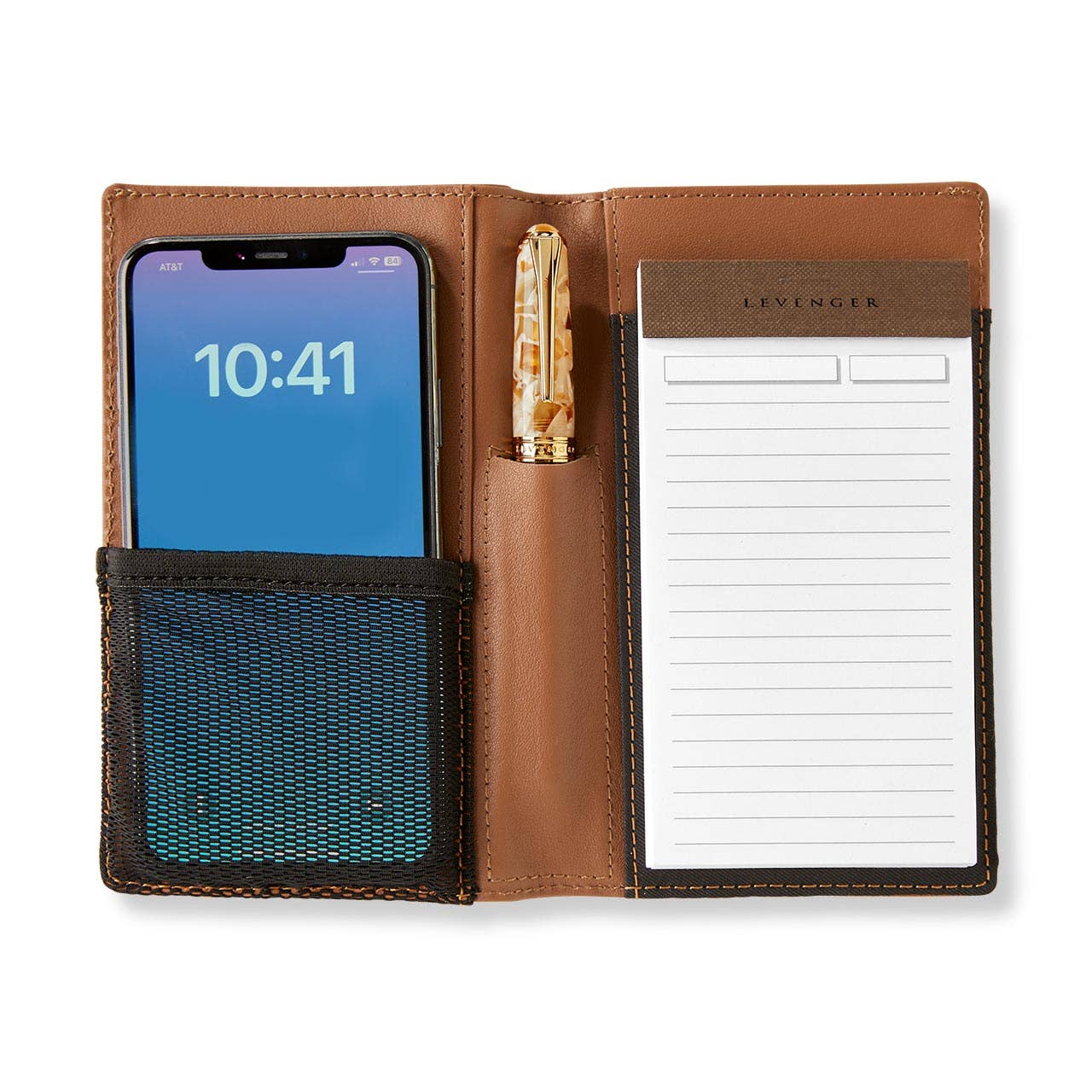 Best of Both Worlds Leather Palm Folio: Saddle