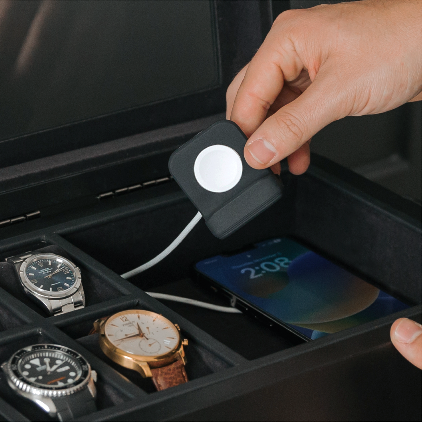 “Black Edition Military Watch Box – Tactical Storage for Your Timepieces”