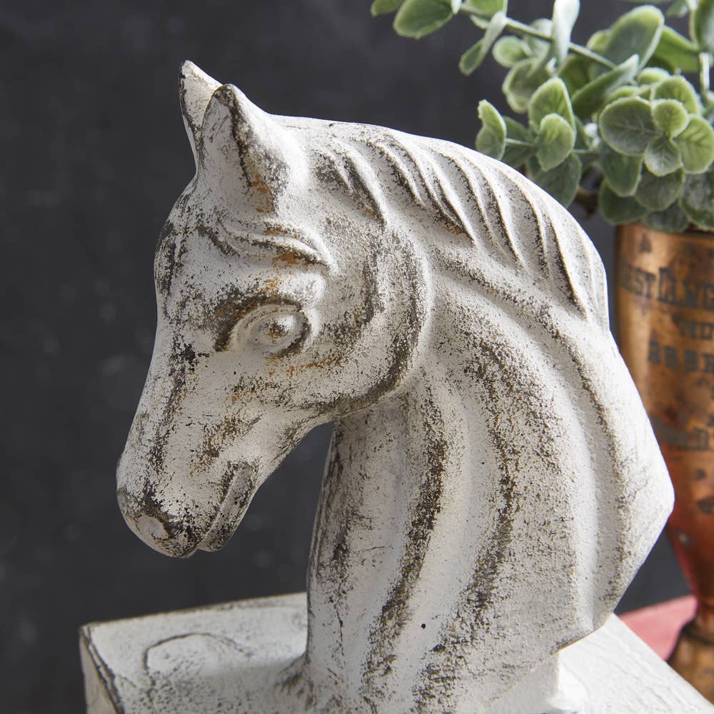 Roman Equine Cast Iron Bookends