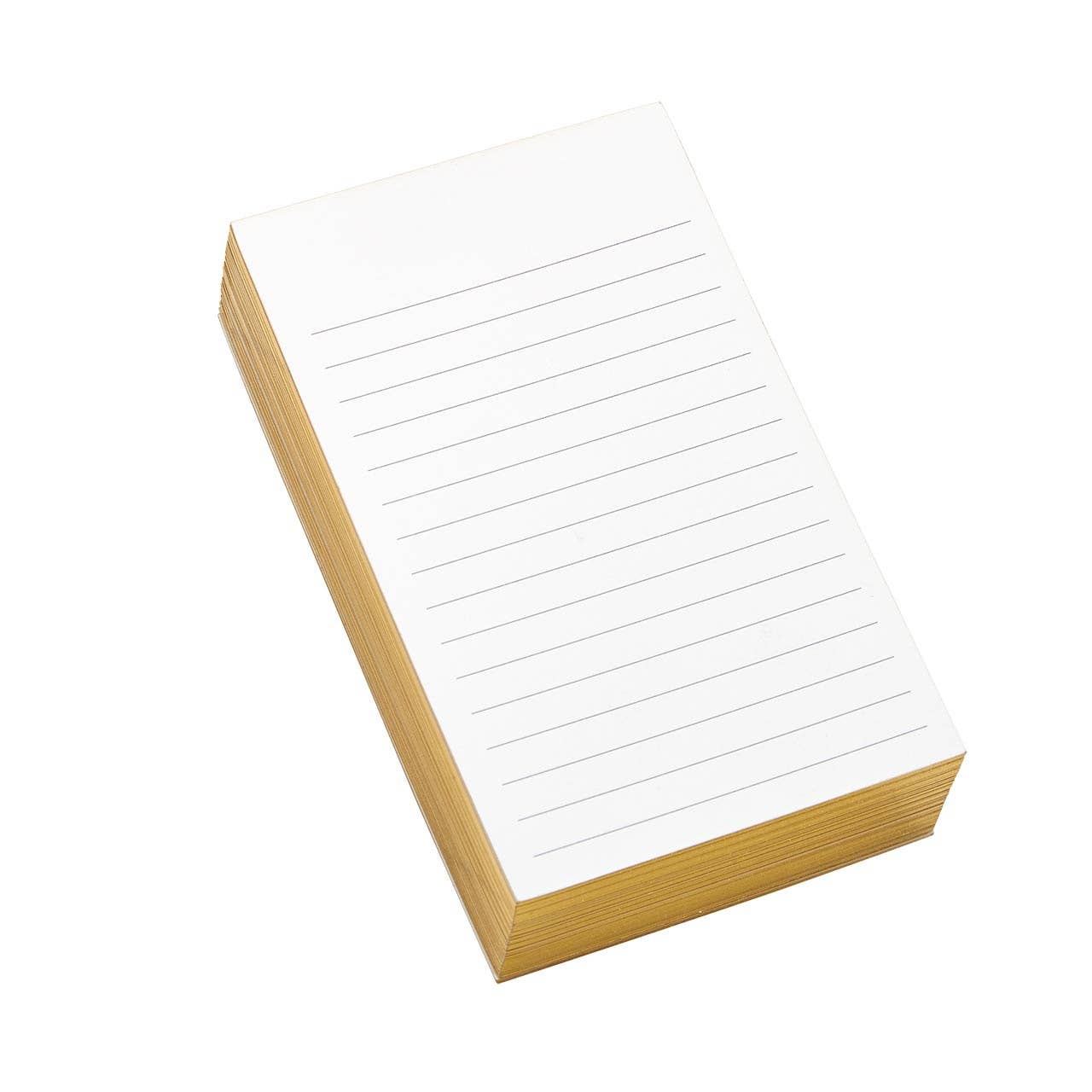 Luxe 3 x 5 Ruled Note Cards (set of 100): Gold