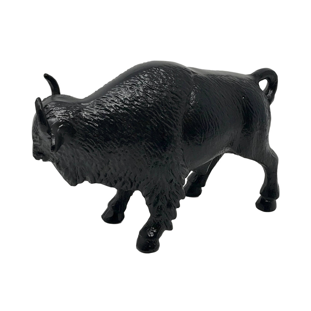 Cast Aluminum Buffalo Table Figure- Coffee Bean
