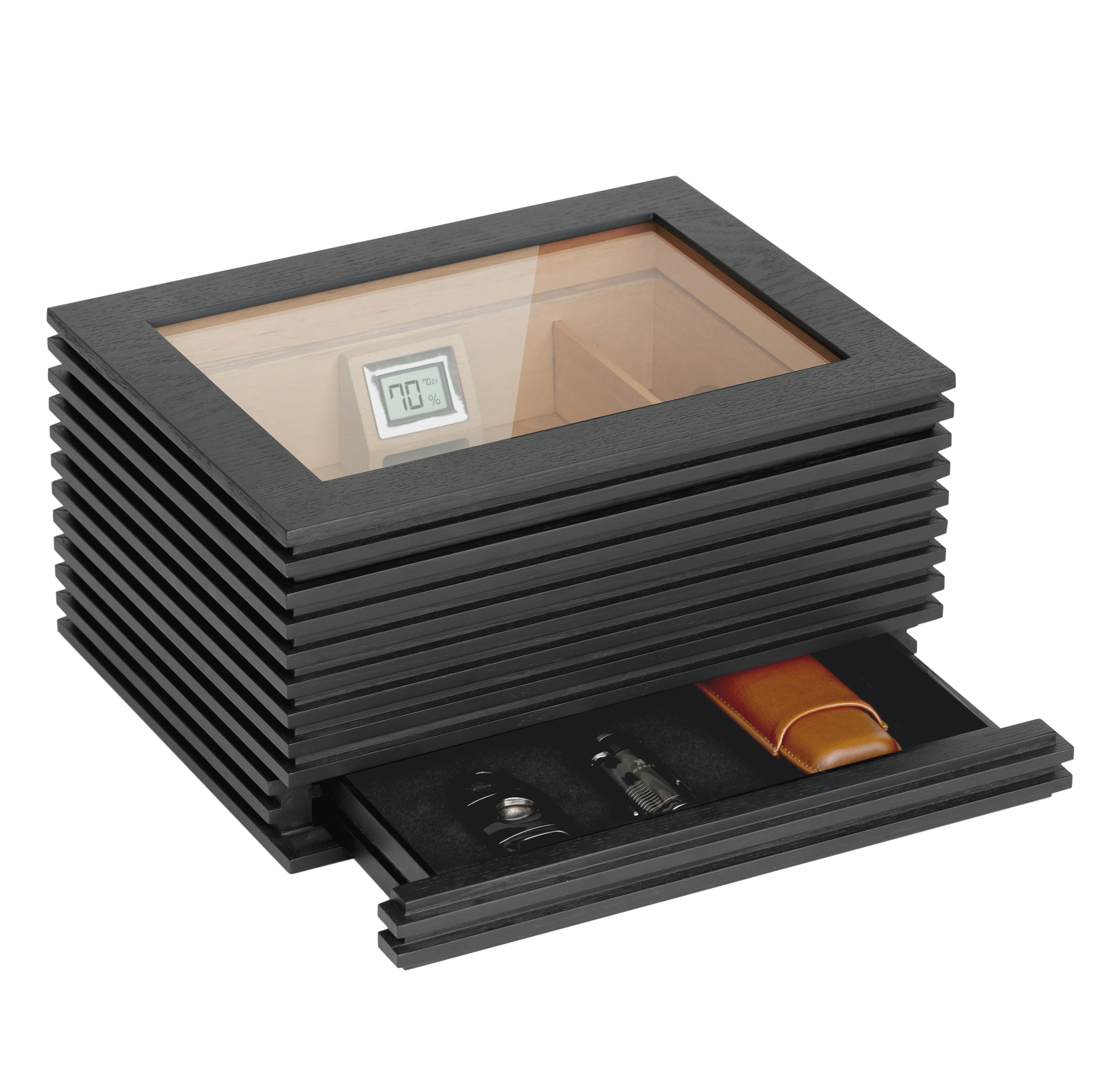 “KOBI Glass Top – The Humidor with Nothing to Hide”