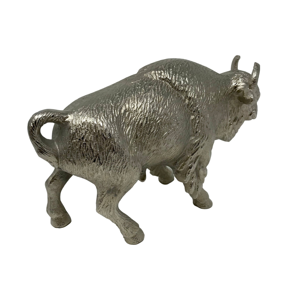 Cast Aluminum Buffalo Table Figure- Coffee Bean