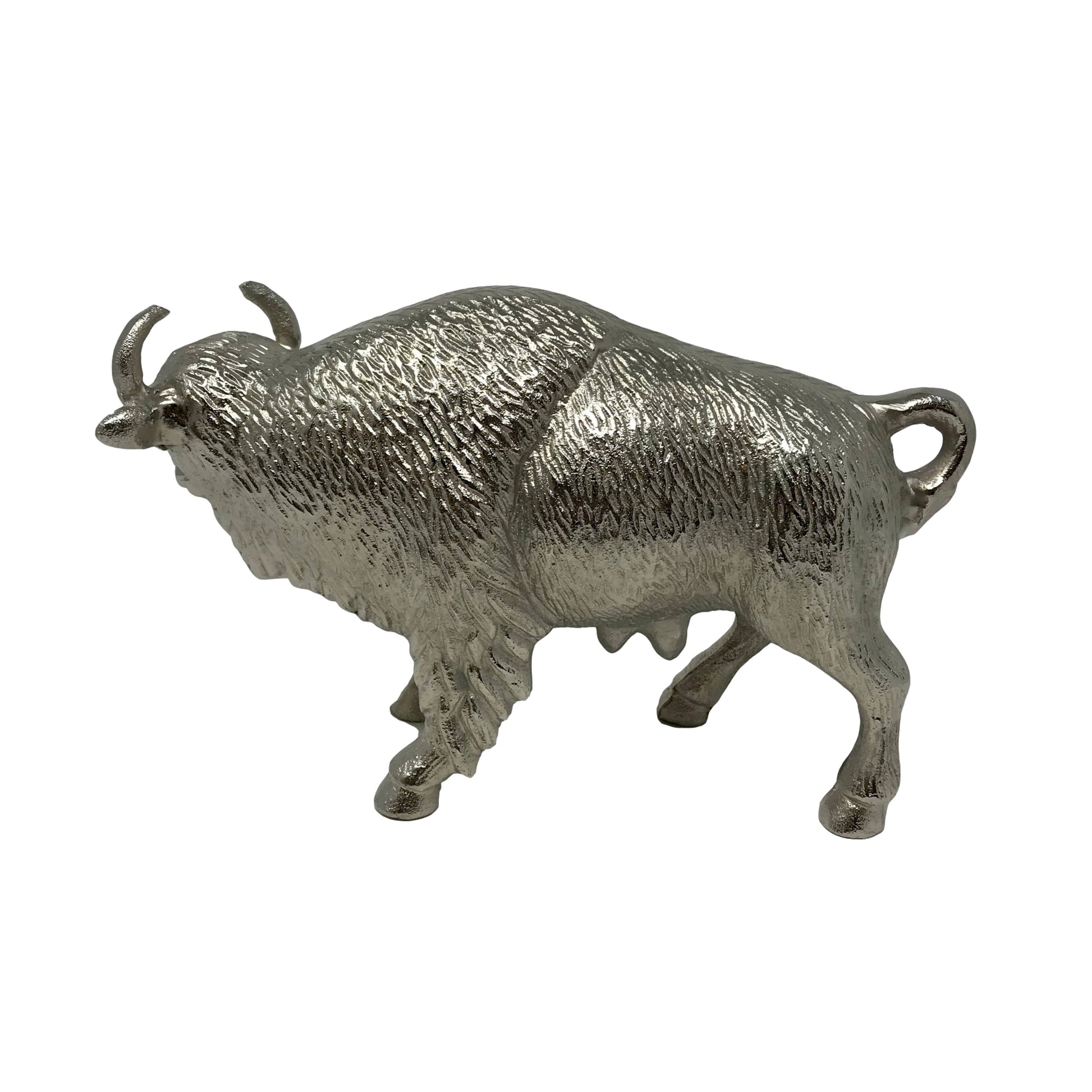 Cast Aluminum Buffalo Table Figure- Coffee Bean