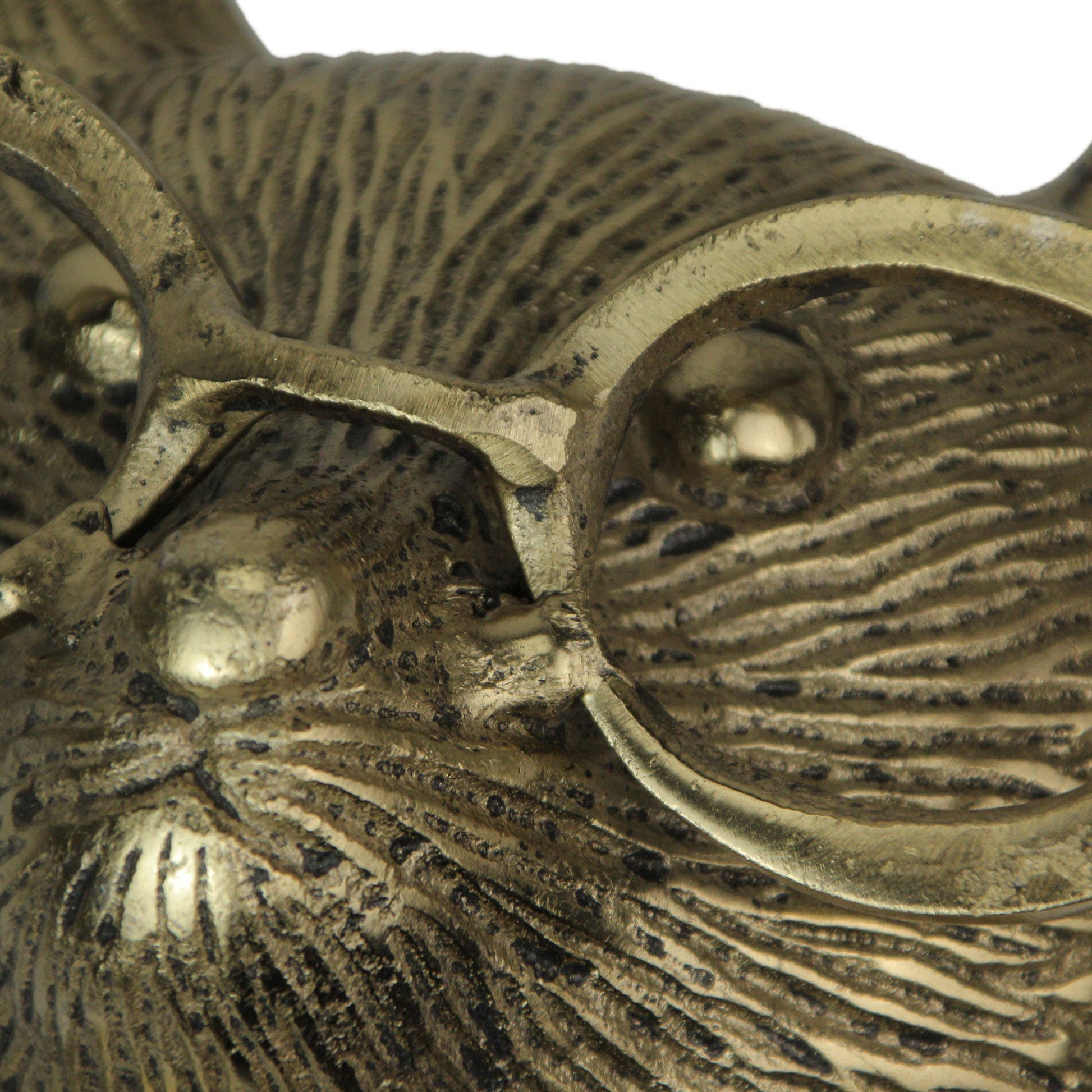 Gold Mouse Head Wall Hanging with Spectacles – 8.5" High