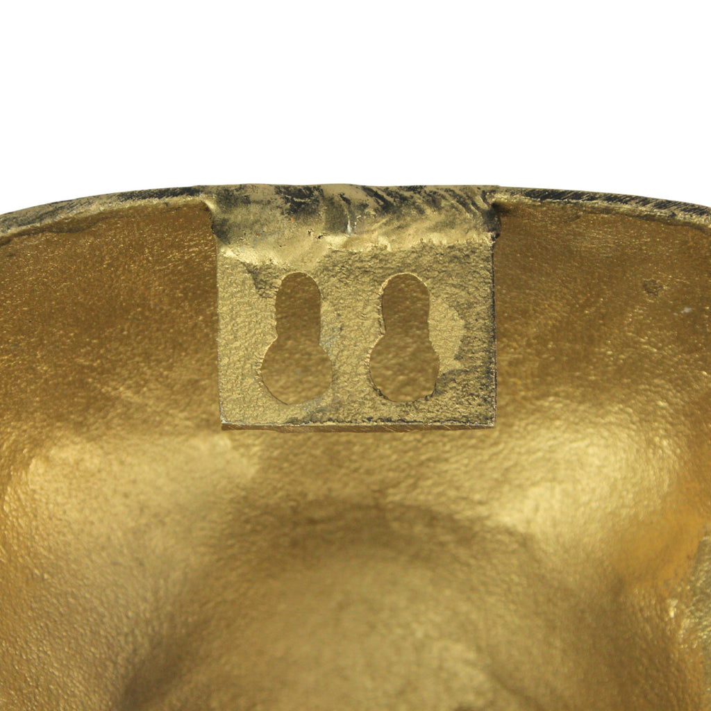Gold Pug Dog Head Wall Hanging with Oval Spectacles