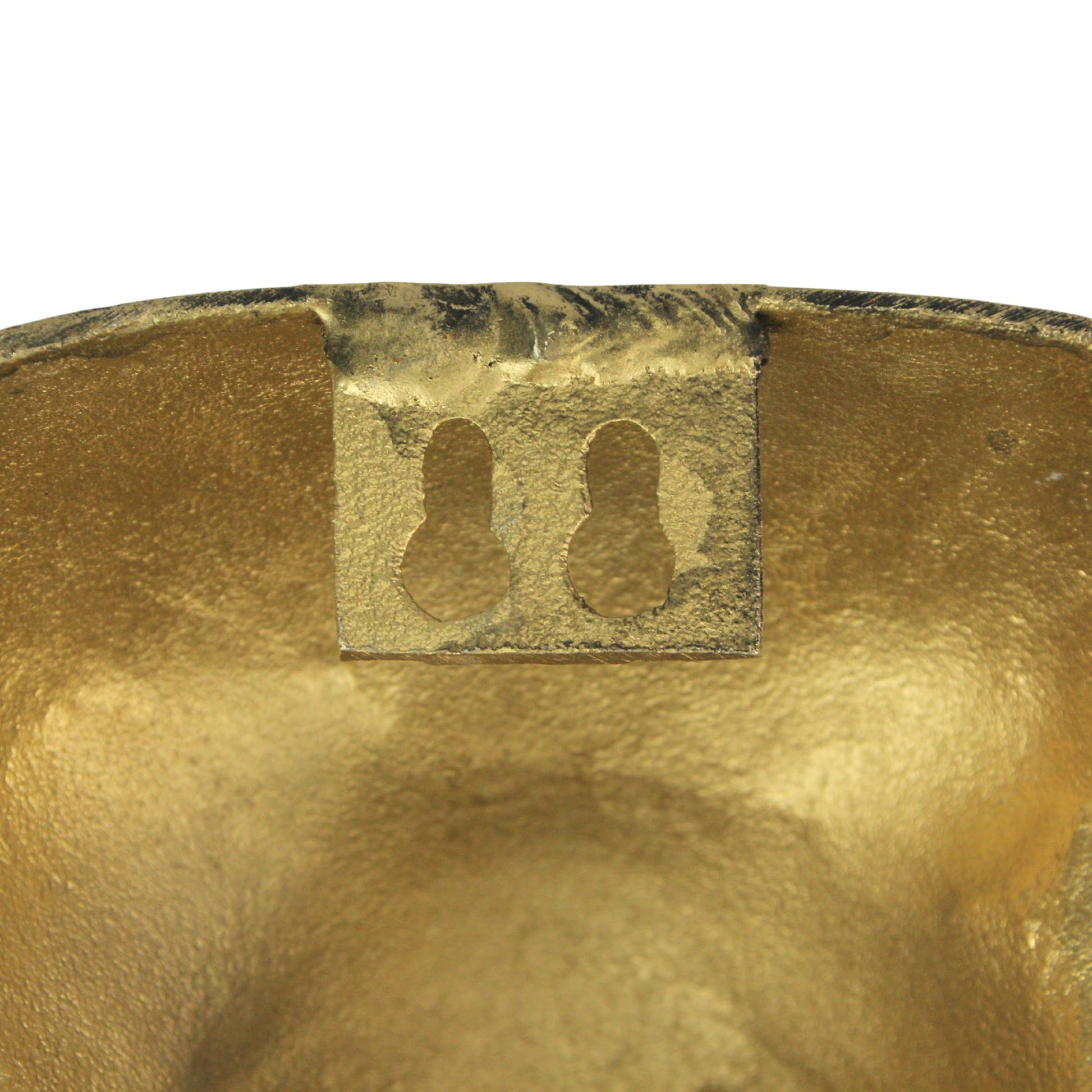 Gold Pug Dog Head Wall Hanging with Oval Spectacles