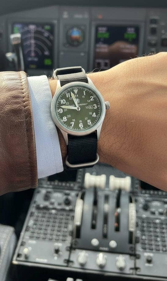 42MM OD Military Watch- 3 Nato Military Straps