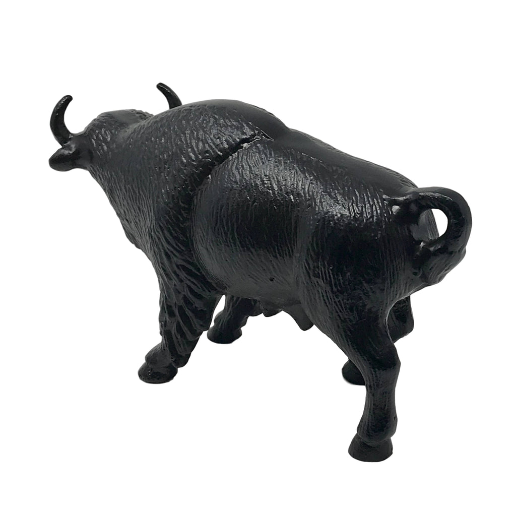 Cast Aluminum Buffalo Table Figure- Coffee Bean