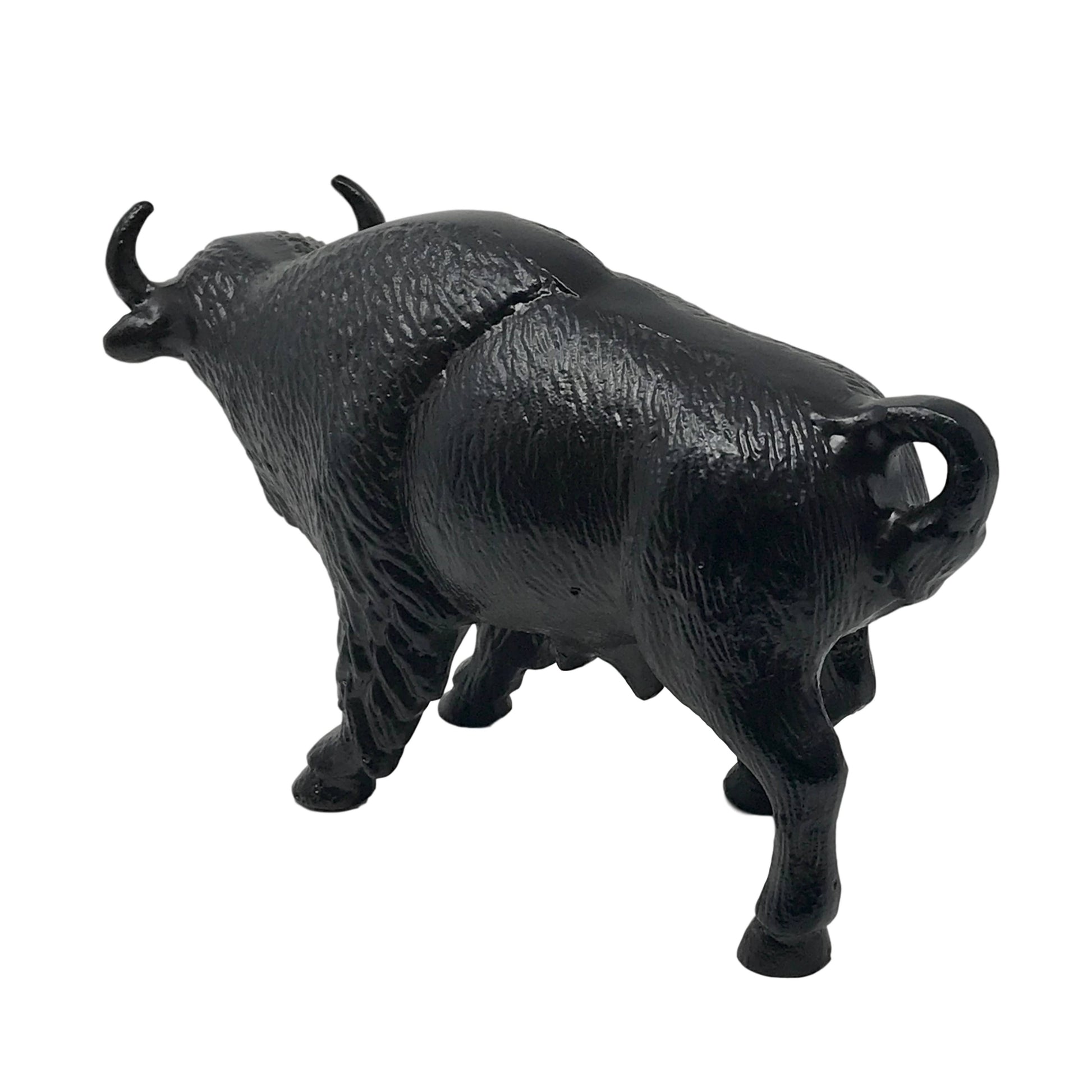 Cast Aluminum Buffalo Table Figure- Coffee Bean