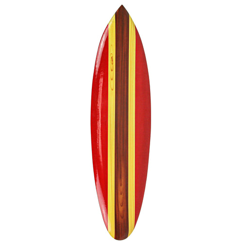 32 Inch Red Wooden Surfboard