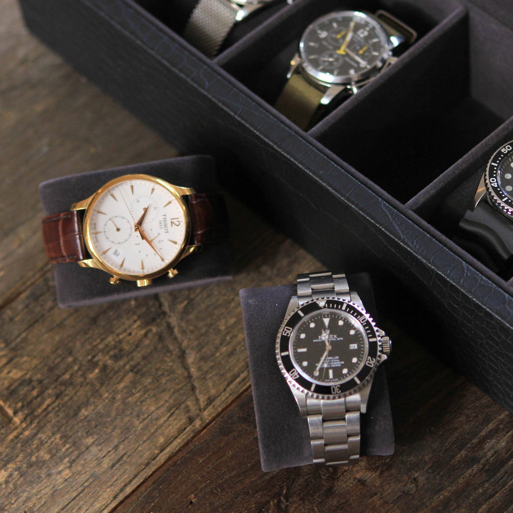 Crocodile Black Watch Box for the Discerning Collector