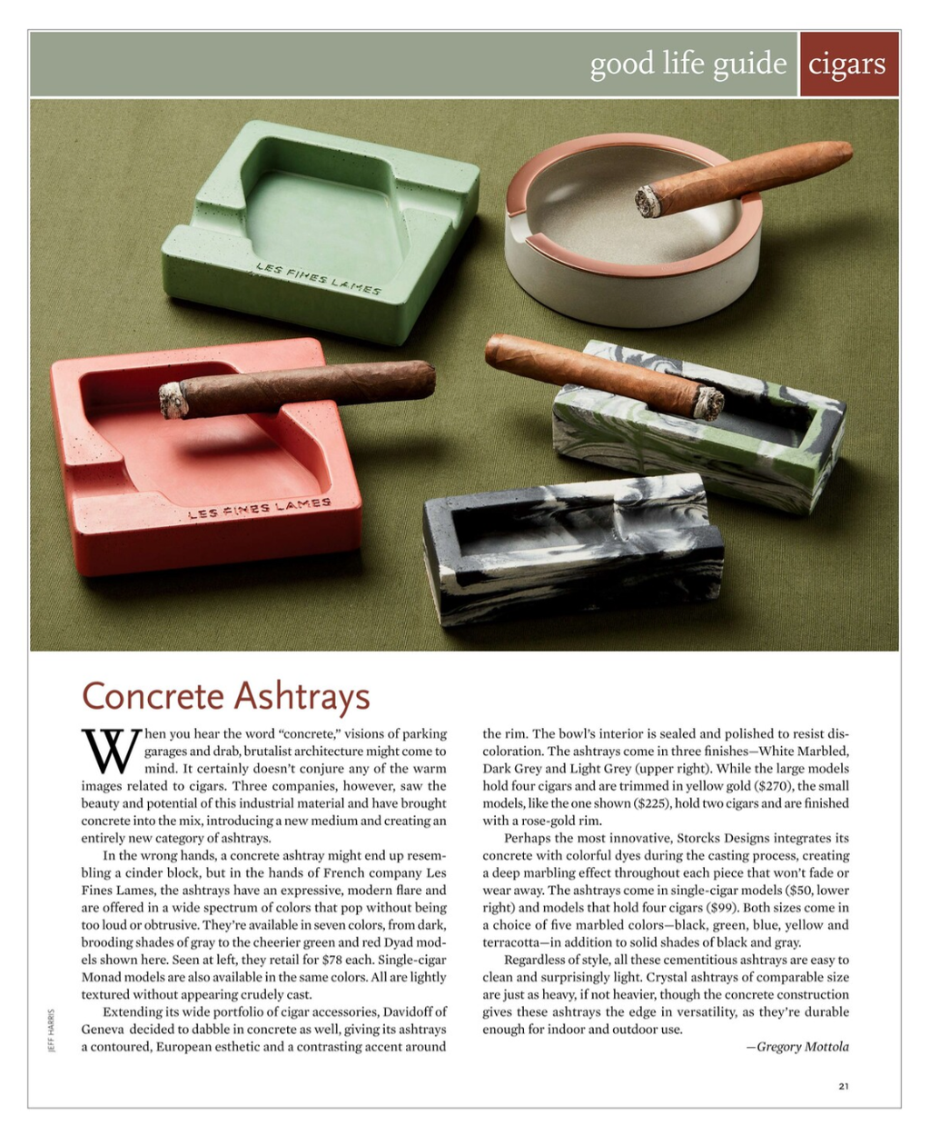 Concrete Cigar Ashtray Stand Holder Rest: Solid grey