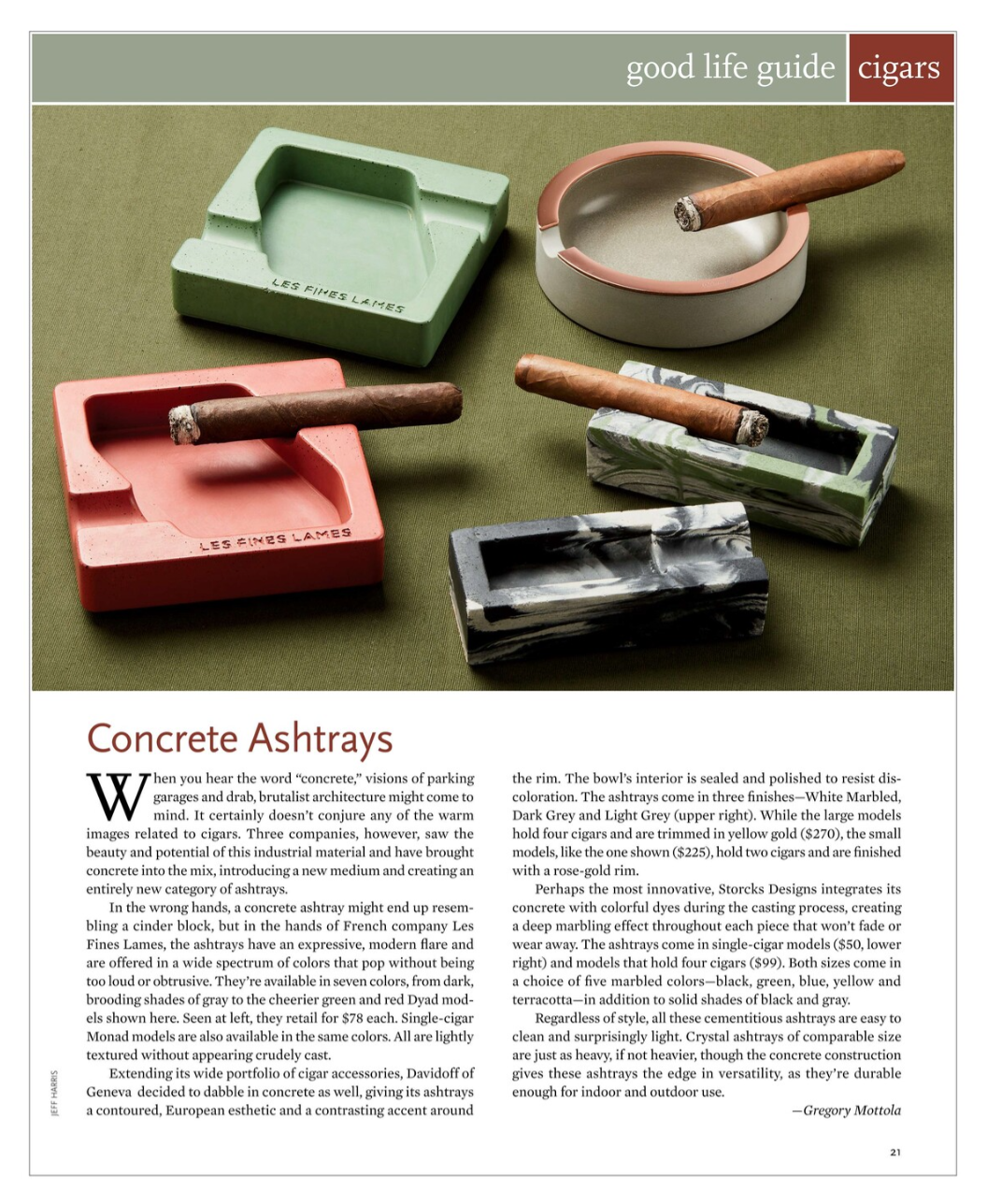 Concrete Cigar Ashtray Stand Holder Rest: Solid grey