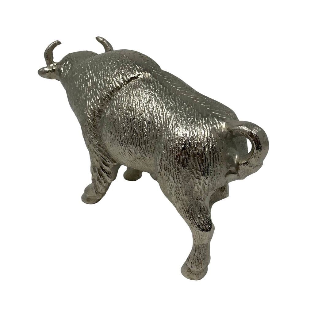 Cast Aluminum Buffalo Table Figure- Coffee Bean