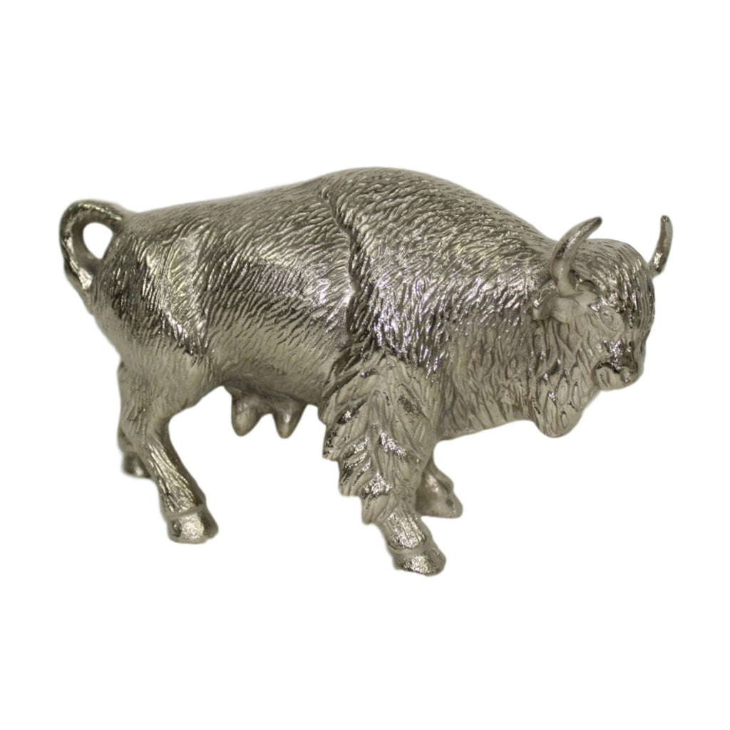 Cast Aluminum Buffalo Table Figure- Coffee Bean