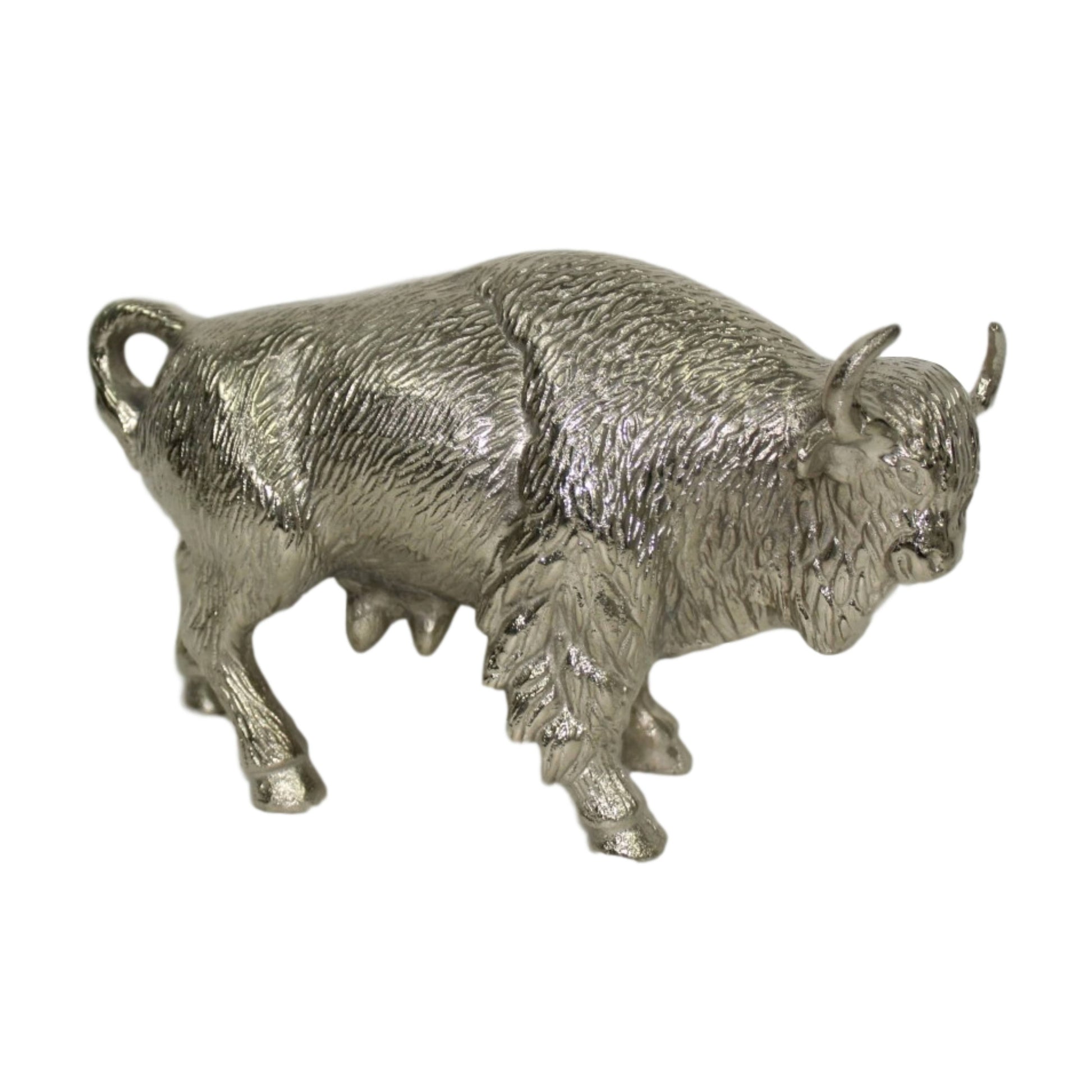 Cast Aluminum Buffalo Table Figure- Coffee Bean