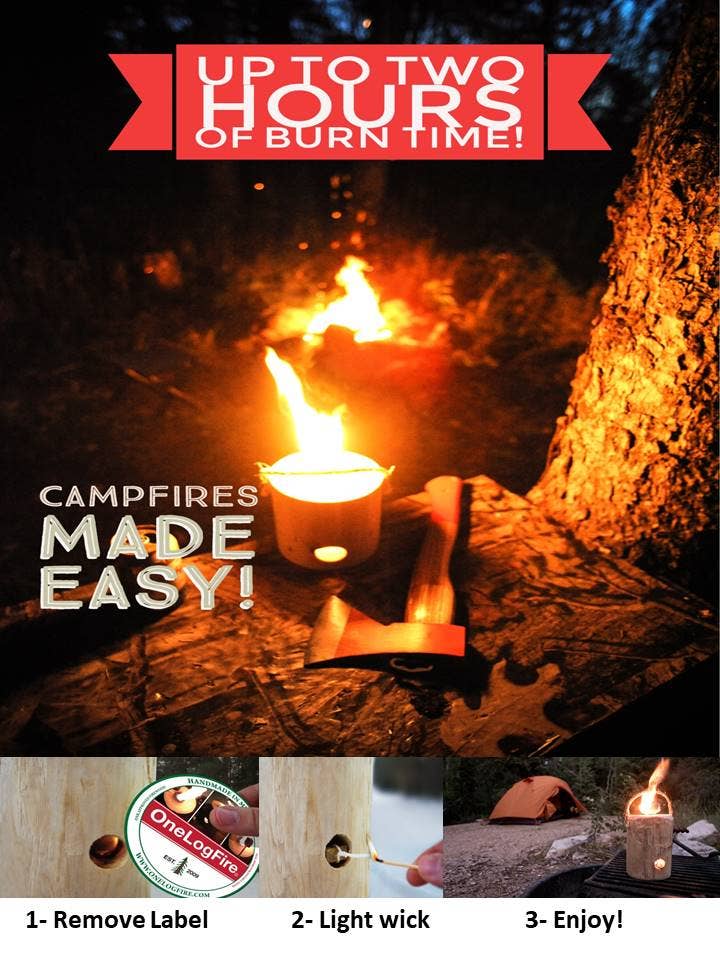 onelogfire Mini – Your Portable Campfire  1-Hour burn time