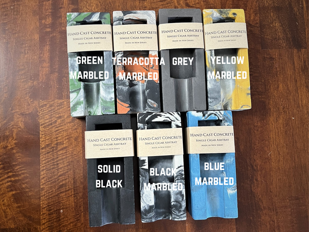 Concrete Cigar Ashtray Stand Holder Rest: Solid grey