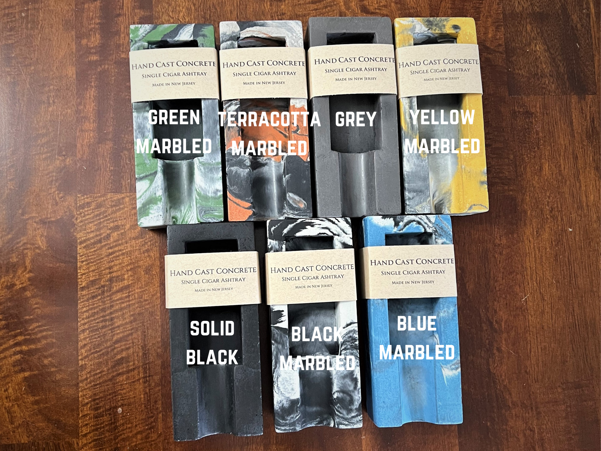 Concrete Cigar Ashtray Stand Holder Rest: Solid grey