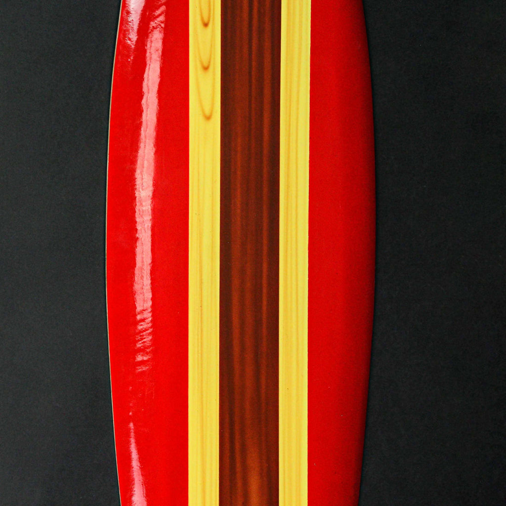 32 Inch Red Wooden Surfboard