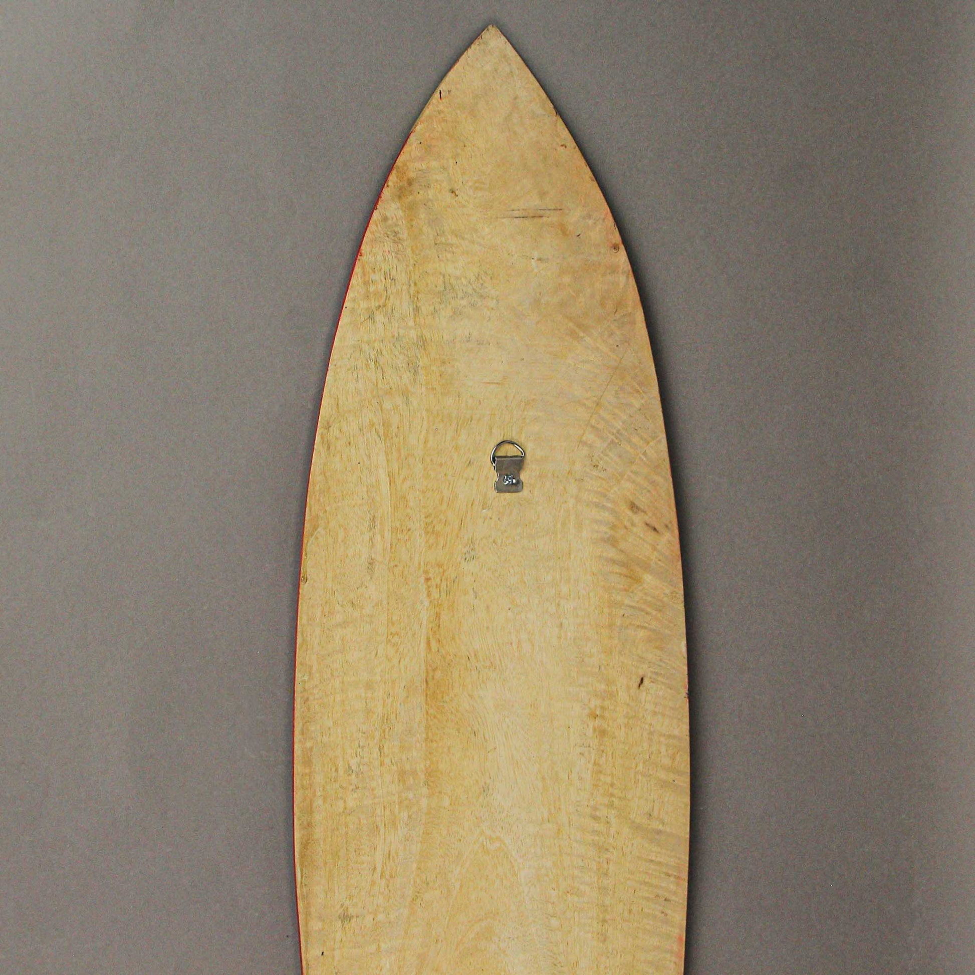 32 Inch Red Wooden Surfboard