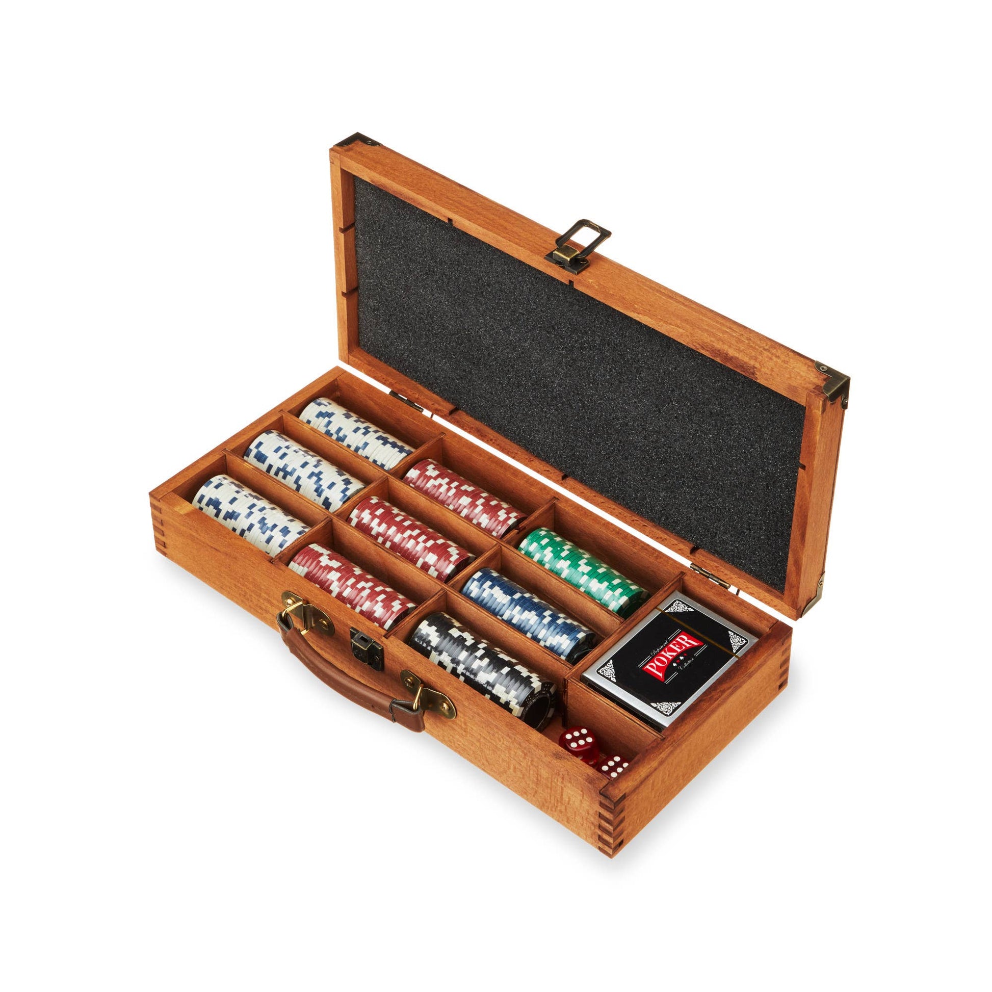 THe Gambler's Kit Classic Poker Set with Wooden Box