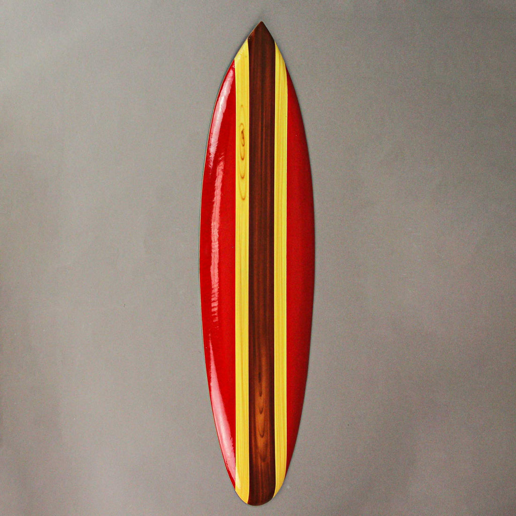 32 Inch Red Wooden Surfboard