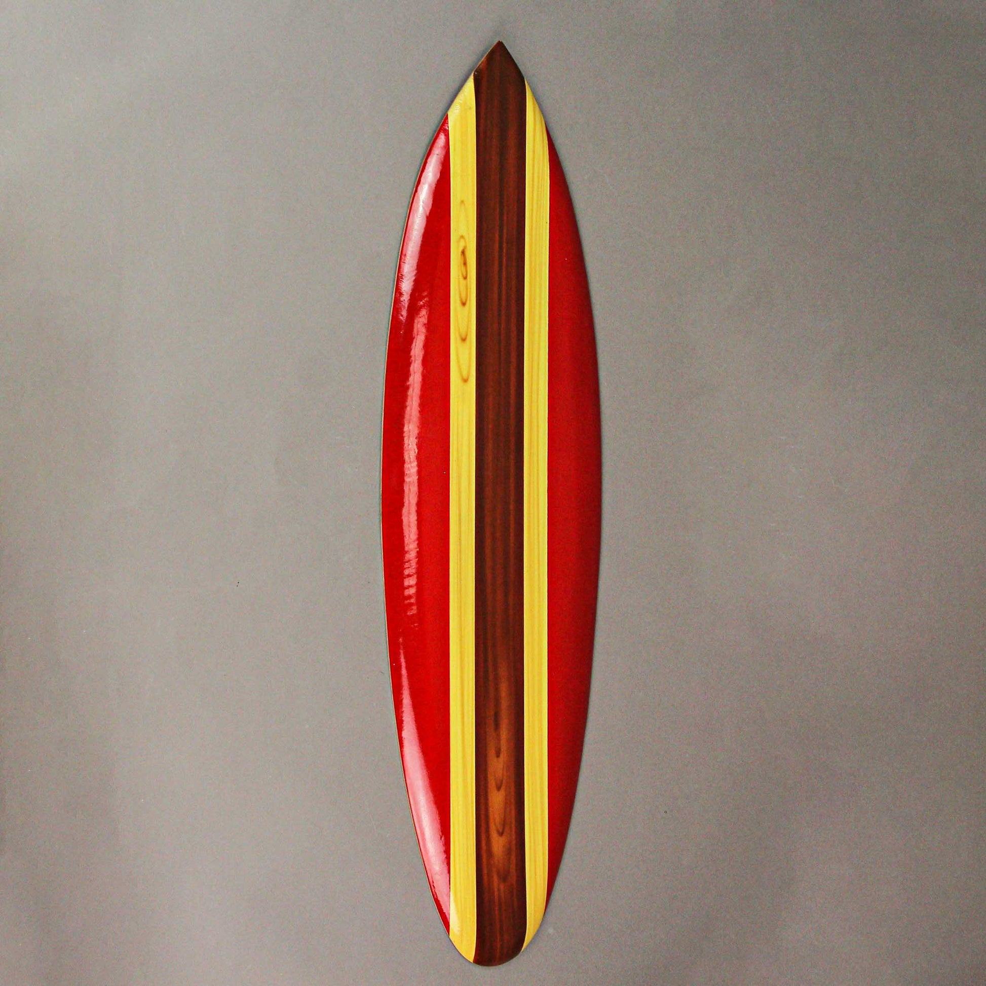 32 Inch Red Wooden Surfboard