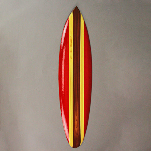32 Inch Red Wooden Surfboard
