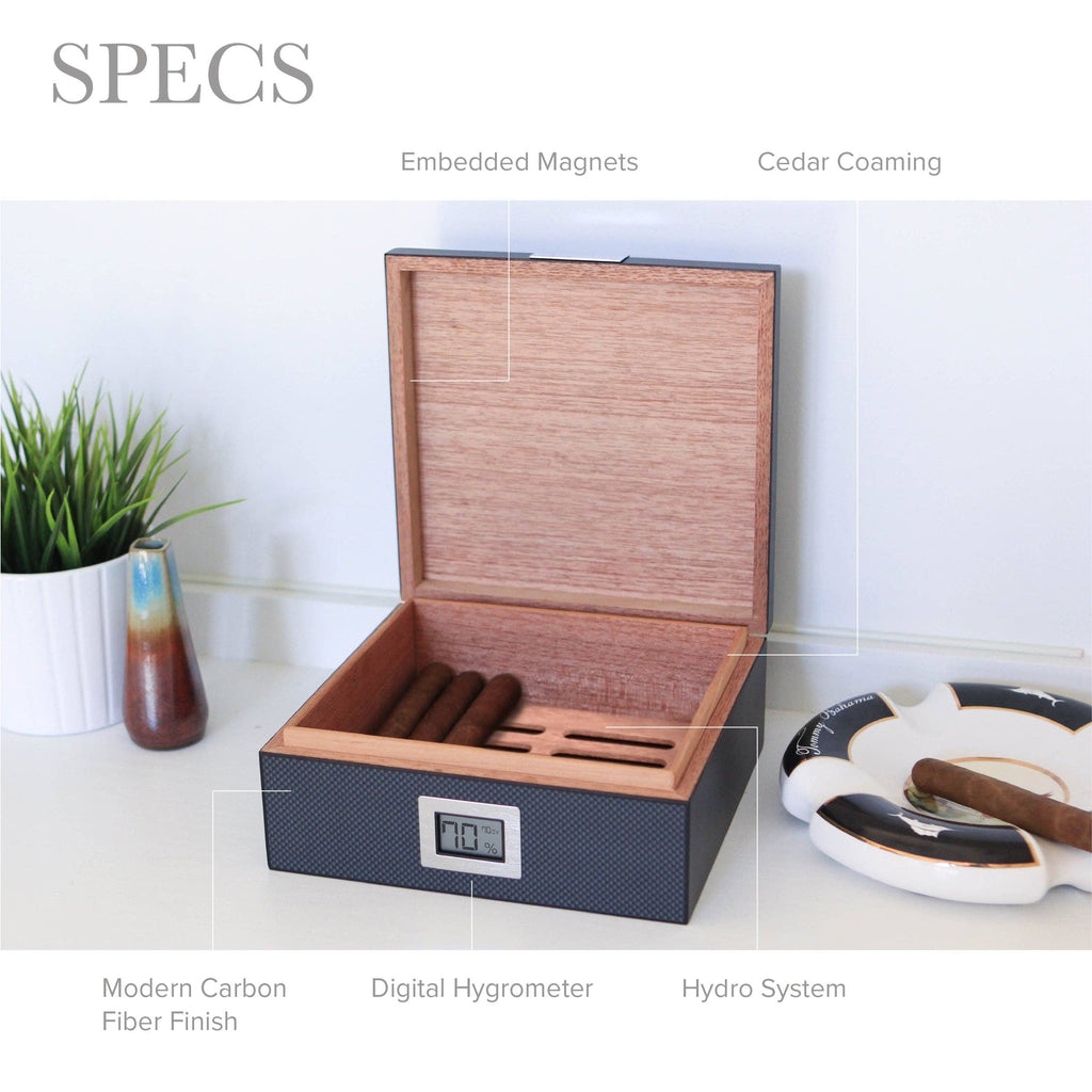 “The Kingston – A Humidor for the Resolute Gentleman” - Carbon Fiber